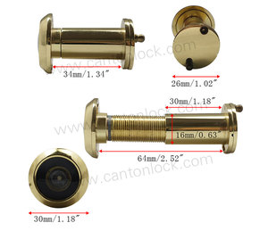 Visiophone de porte populaire à 200 degrés, en alliage de zinc/laiton, Hyland OEM DV06, moniteur d'œil de porte, visière de porte résistante au feu - Product Image 3