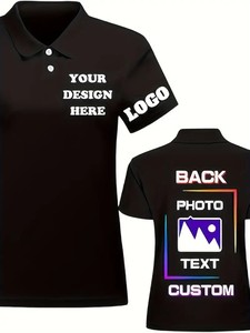 Polo personnalisé femmes votre conception <span class=keywords><strong>ici</strong></span> chemise de travail personnalisé à manches courtes 4 côtés impression T-Shirt sport Tennis t-shirts - Product Image 6