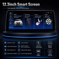 Écran tactile IPS LCD 12,3 pouces, résolution 1920x720, système Android, CarPlay sans fil, Android Auto, Plug and Play pour BMW 2014-2017 X3/X4