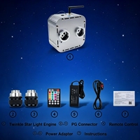 Moteur d'éclairage de plafond à fibres optiques 32W RGBW LED, double ports 30mm, contrôle par APP, RF et vocal, ultra-silencieux pour voiture et maison, effet ciel étoilé