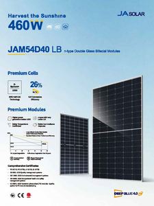 Panel Solar JA Solar JAM54D40 LB 435-460 Wp Bifacial Tipo N, Módulos Monocristalinos de 440W 450W 460W, Precio de Panel JA PV - Product Image 2
