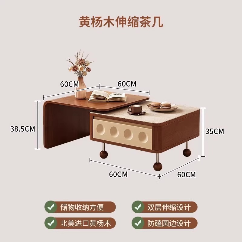 Extendable coffee table
