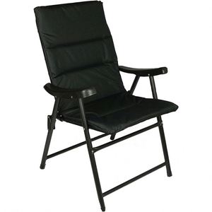 Padded Folding <b>Chair</b> Outdoor Garden Seat Camping Relax Stool Durable Fold Away Steel Frame Robust Tear-Resistant <b>Cover</b> - Product Image 1