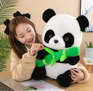 Giocattoli di peluche Panda personalizzati di alta qualità cartone animato bianco e nero Panda peluche giocattoli di peluche morbido cuscino imbottito - Product Image 5