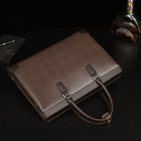 Porte-documents en cuir véritable pour homme avec logo personnalisé, grande capacité, sac pour ordinateur portable, sac de bureau pour homme avec logo personnalisé