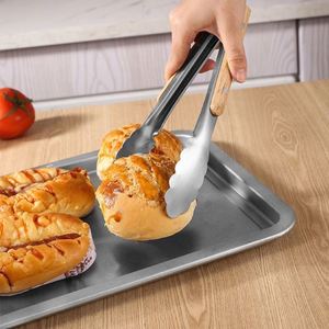 Stainless Steel Food Clip with Wooden Handle for Home Kitchen Baking Outdoor Barbecue Tool Sets Essential - Product Image 5