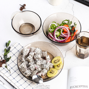 Bát Bộ Đồ Ăn Bằng Thủy Tinh Salad Trái Cây Không Chì Hai Tay Cầm Màu Đỏ Anh Đào Nhà Sản Xuất Tại Nhà - Product Image 6