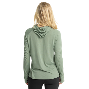 Haut de pêche à capuche personnalisé pour femme, léger, en polyester/coton, anti-UV, anti-humidité, biologique, pour l'extérieur, avec passe-pouce - Product Image 1