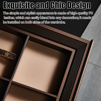 Boîte décorative en cuir de luxe, organisateur de tiroir de rangement pour bijoux et accessoires de garde-robe