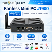 Mini-ordinateur sans ventilateur pour bureau à domicile, 8 Go de RAM, 128 Go de SSD, Windows 11, J1900, mini-PC industriel embarqué, double LAN, RS232, HD VGA