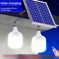 Bombilla Solar de Emergencia para Interiores y Exteriores, Resistente al Agua, con Control Remoto, Ideal para Camping y Jardín, Clasificación IP65