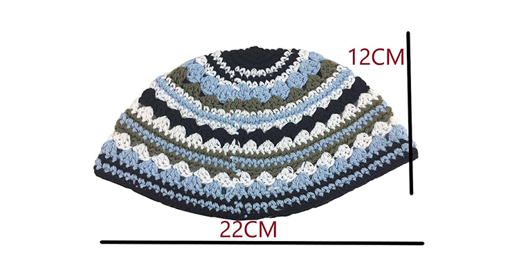 Rabbi Nachman Black Knitted Kippah Yarmulke Tribal Jewish Hat Nachcovering Cap E - Foto 5