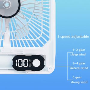 Nuevo Ventilador de Mano Eléctrico Mini 2024 con Gancho, Alimentación USB/Batería, Pantalla LED, 5 Velocidades, Portátil para Uso en Exteriores, Automóviles y Hoteles - Product Image 3