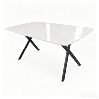 Table à manger italienne gain de place, table de banquet rectangulaire de luxe en marbre pour événements, salon, style moderne, rectangulaire