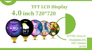 Polcd 4.0 ''daire paneli LCD modülü 720*720 ST7703 IPS görüş açısı MIPI arayüzü yuvarlak TFT ekran - Product Image 3