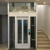 Ascensor Panorámico Residencial de 400 kg que Ahorra Espacio, Elevador Panorámico para Viviendas Privadas de 5 Pisos