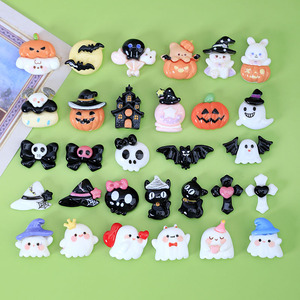 DIY resina Halloween caja del teléfono basura agujero zapatos zapato hebilla accesorios adornos cabeza cuerda dibujos animados pequeño fantasma de Halloween - Product Image 4