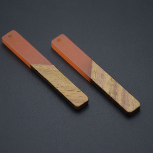 MN EXPORTS MNE-1062 Resin & Wood Geometric Pendant <b>Drop</b> Earrings Unisex Vintage Style Lightweight Party Islamic - Product Image 1