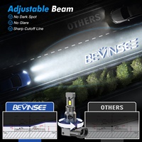 Bevinsee Paire de 12 000LM Z26 H11 Ampoules de phare LED 6000K 70W Lampe automobile LED H11 Ampoules de phare de voiture H11 Globes pour BMW E46