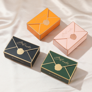Custom Logo Embossed Envelope Shape <b>Wedding</b> Candy <b>Box</b> Eco-Friendly Biodegradable Paperboard Chocolate Favor <b>Box</b> for Party - Product Image 4