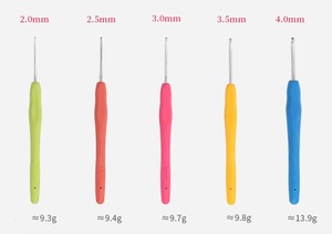<b>Crochet</b> <b>Hooks</b> 2.0mm-10.00mm Silicone Soft Handle <b>Crochet</b> Knitting Needle Set Stainless Steel <b>Hook</b> Set for Beginner Yarn Doll - Product Image 3