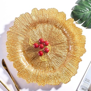 Assiettes rondes en plastique de 13 pouces avec bord festonné, design floral récifal, pour dîner, mariage, décoration de fête - Product Image 3