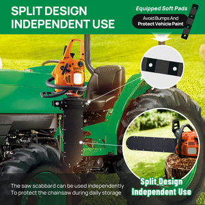 Soporte Universal para <span class=keywords><strong>Motosierra</strong></span> de Tractor, Soporte Fijo para <span class=keywords><strong>Motosierra</strong></span> (21.5" Metal Negro Industrial) Compatible con Herramientas de Jardín - Product Image 1