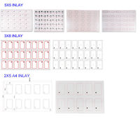 Carte RFID TK4100 Prox 125kHz personnalisée en PVC, format A4 mini, avec puce NFC, pour paiement, utilisation professionnelle, hôtelière et adhésion, avec dispositions 3*5/4*5