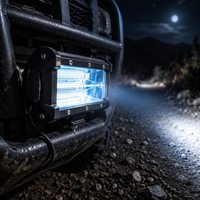 Lampe de travail LED à trois rangées 72W, éclairage tout-terrain COB, boîtier en aluminium, lampe de rétrofit universelle pour voiture
