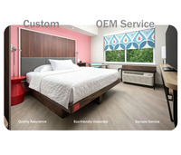 Juego de Muebles de Dormitorio Completo para Hotel de 4-5 Estrellas, Diseño Moderno de Alta Gama, Ecológico, en Madera Maciza con Chapa de Roble, Tamaño Personalizado OEM de Hotel Hilton
