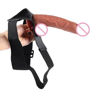 Silikon Strap-on Dildo Harness Höschen für Frauen Lesben, tragbare realistische gefälschte <span class=keywords><strong>Penis</strong></span> mit Unterwäsche, Sexspielzeug für Erwachsene für Paare - Product Image 2