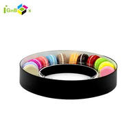 Boîte ronde colorée en carton, emballage de luxe, pour aliments, macarons