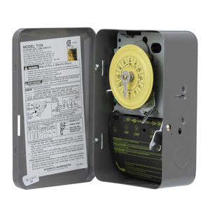 Intermatic T104 24 Giờ Cơ Khí Hẹn Giờ Chuyển Đổi Hồ Bơi Hẹn Giờ 208 Để 277 VAC, Dpst, Trong Nhà Kim Loại Bao Vây, Heavy-Duty - Product Image 2