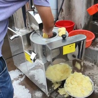 Petite machine à éplucher automatique en acier inoxydable pour couper les croustilles de pommes de terre douces croustillantes