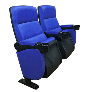 เก้าอี้โรงหนัง Jiarunde C-26 สีน้ำเงิน หุ้มเบาะแบบแถวพร้อมที่วางแขน สำหรับโรงภาพยนตร์ หอประชุมโรงเรียน และห้องบรรยาย - Product Image 5