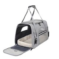 Sac à dos de transport pour animaux de compagnie en maille respirante pliable et portable en EVA pour chats et petits chiens, idéal pour les sorties, les voyages et les trajets en voiture