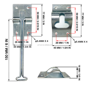 GL-16516 ZP acier 6 pouces Vertical porte retenue loquet attraper Kit Reefer conteneur pièces camion accessoires - Product Image 1