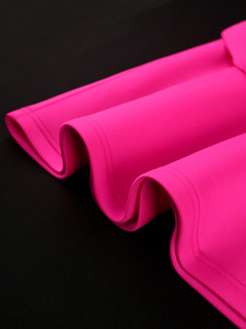 Vestido <span class=keywords><strong>de</strong></span> Verano con Corte en A, <span class=keywords><strong>Decoración</strong></span> <span class=keywords><strong>de</strong></span> Rosas en 3D, Estilo Inocente <span class=keywords><strong>para</strong></span> <span class=keywords><strong>Mujer</strong></span>, Transpirable, Lavable, Tela <span class=keywords><strong>de</strong></span> Lana Peinada, Largo hasta la Rodilla, Natural - Product Image 4