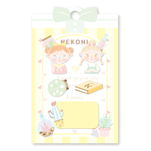 Bloc-notes mignon Nekoni, bloc-notes autocollants Kawaii pour filles, bloc-notes pour notes mémo - Product Image 4