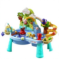 Table d'eau en plastique pour enfants, avec fonction de pêche et circulation d'eau électrique, pour parc aquatique et toboggan, adaptée à diverses tailles d'enfants