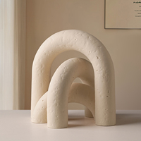 TONFO Ornement en céramique minimaliste nordique en forme de pont arqué, figurine géométrique abstraite pour salon, étagère, décoration intérieure