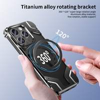 Coque de téléphone à cadre en alliage d'aluminium de luxe pour iPhone 13 14 15 16 Pro Max porte-anneau antichoc conception galvanoplastie couverture mobile