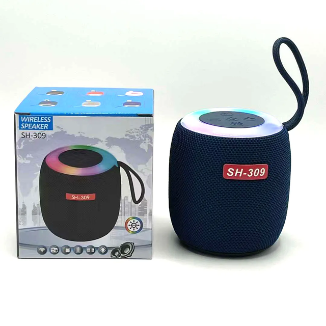 SH-309 Portable Wireless RGB Vibrant Color Options Compact Sound System LED Light Mini Bt Speaker for Outdoor Travel Home Party