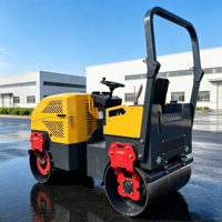 Compacteur vibrant à double tambour de 2 tonnes haute performance, mini-rouleau compresseur hydraulique pour travaux municipaux