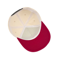 Gorra de Béisbol Plana de Algodón con Bordado de 5 Paneles