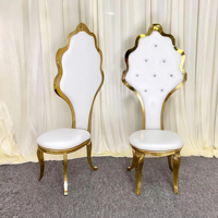 Chaise Trône de Luxe en Acier Inoxydable au Design Royal pour Mariages, Banquets, Salons et Événements en Appartement – Garantie 5 Ans