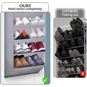 Large Fabric Over the Door Shoe Organizer with Deep Pockets Hanging Shoe Rack <b>Storage</b> for Home - Product Image 2