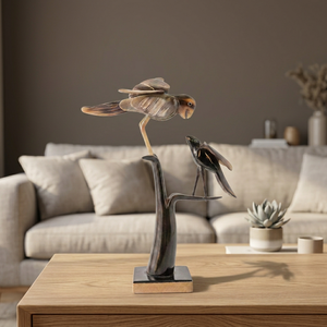 Escultura de Rama de Árbol con Pájaros, Hecha a Mano, de Madera Rústica, Ecológica, para Decoración de Interiores, Sala de Estar, Mesa, Hogar, Orissa, Todas las Temporadas - Product Image 4