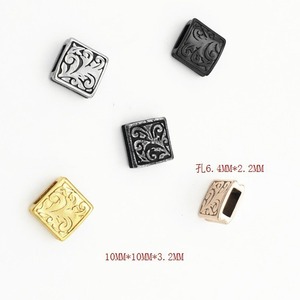 Separador cuadrado de acero inoxidable yunnique con patrón retro para hacer pulseras, accesorios de joyería DIY - Product Image 2