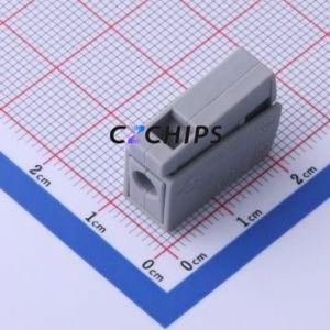 224-101 Spring Terminal Block SMD Connector ( Construction: 1x1P )( Color: Gray )( Total PIN Count: 1P ) - Product Image 2